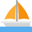 SAILBOAT emoji in Twitter's design style - Unicode 26F5