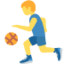 MAN BOUNCING BALL emoji in Twitter's design style - Unicode 26F9-FE0F-200D-2642-FE0F