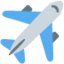 AIRPLANE emoji in Twitter's design style - Unicode 2708-FE0F