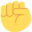 RAISED FIST emoji in Twitter's design style - Unicode 270A