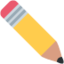 PENCIL emoji in Twitter's design style - Unicode 270F-FE0F