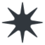 EIGHT POINTED BLACK STAR emoji in Twitter's design style - Unicode 2734-FE0F